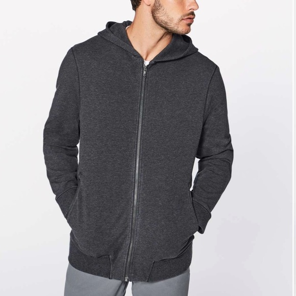lululemon athletica Other - Lululemon Men's Cross Cut Hoodie Heathered Black